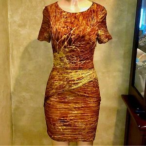 Halaton Heritage size 6 stretch cocktail mini dress side zip closure Like New